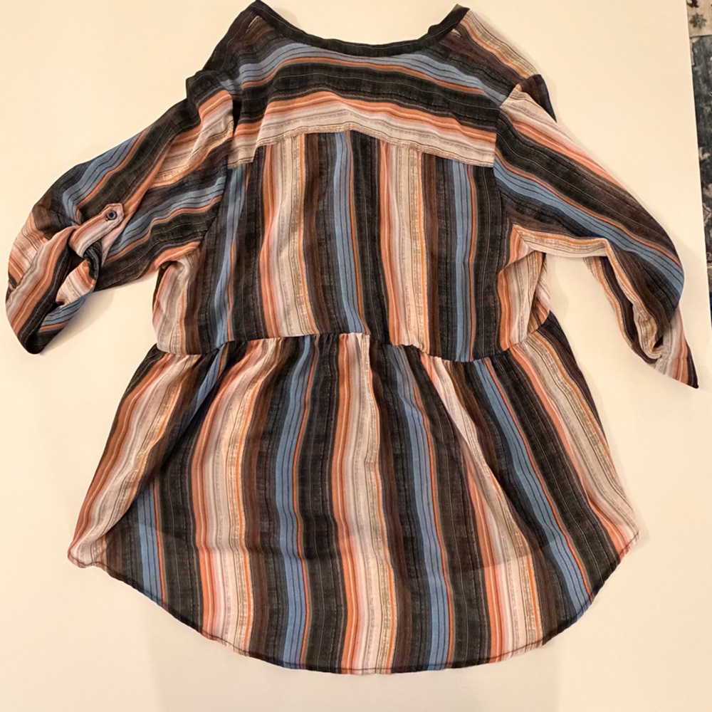 Torrid Multicolor Striped Button-Up Top - Picture 6 of 6